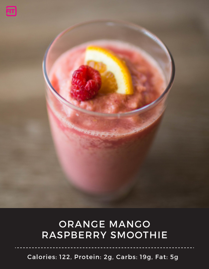 BCAA Orange Mango Raspberry smoothie
