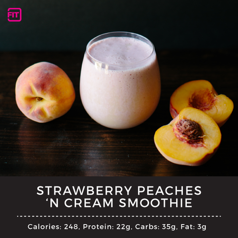 strawberry peaches n cream smoothie