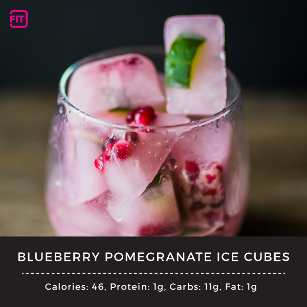 blueberry pomegranate ice cubes