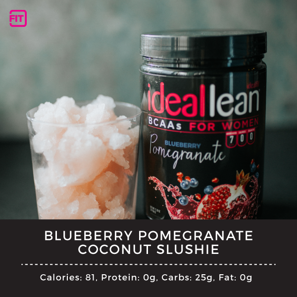 blueberry pomegranate coconut slushie
