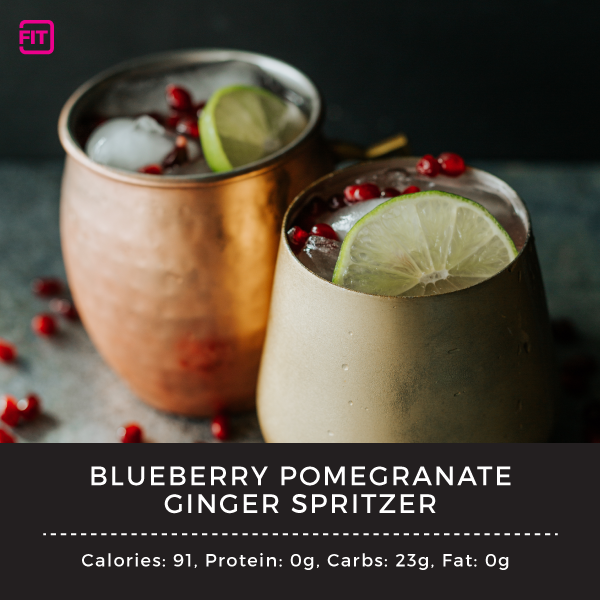 blueberry pomegranate ginger spritzer