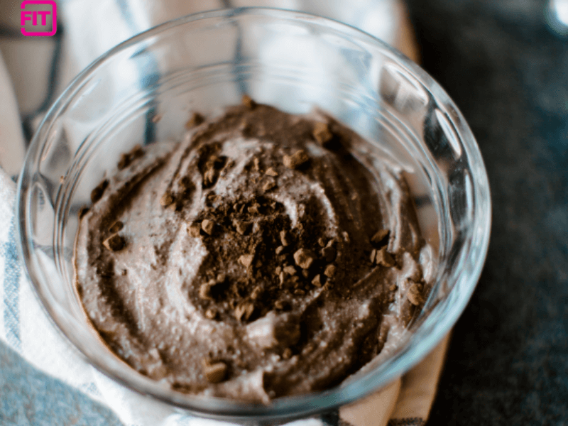 Some healthy caramel mocha mousse