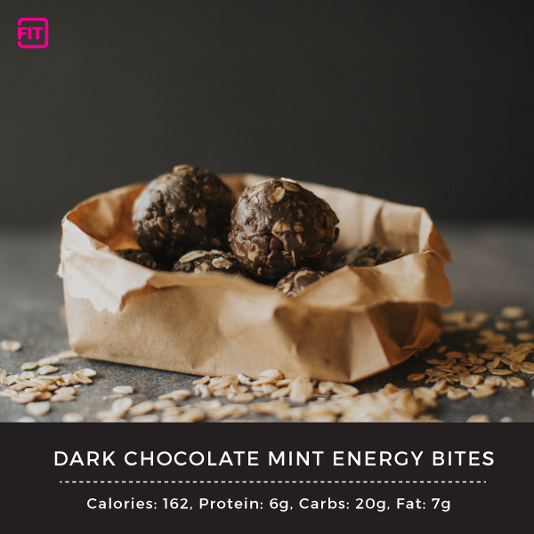 Dark Chocolate Energy Bites - with Mint Chocolate IdealLean Protein