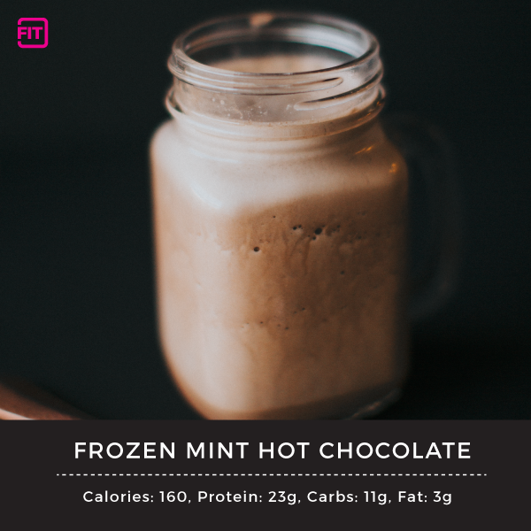 Frozen mint hot chocolate