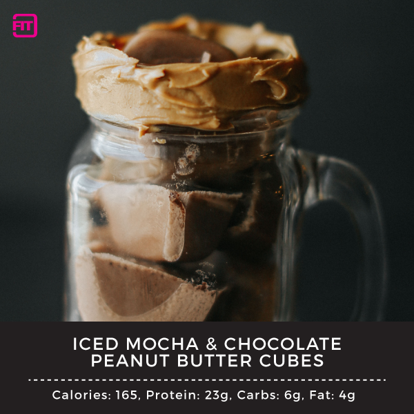 iced mocha peanut butter cubes