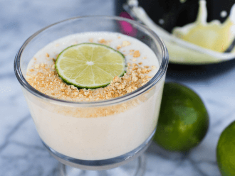 Some healthy high protein key lime pie pudding