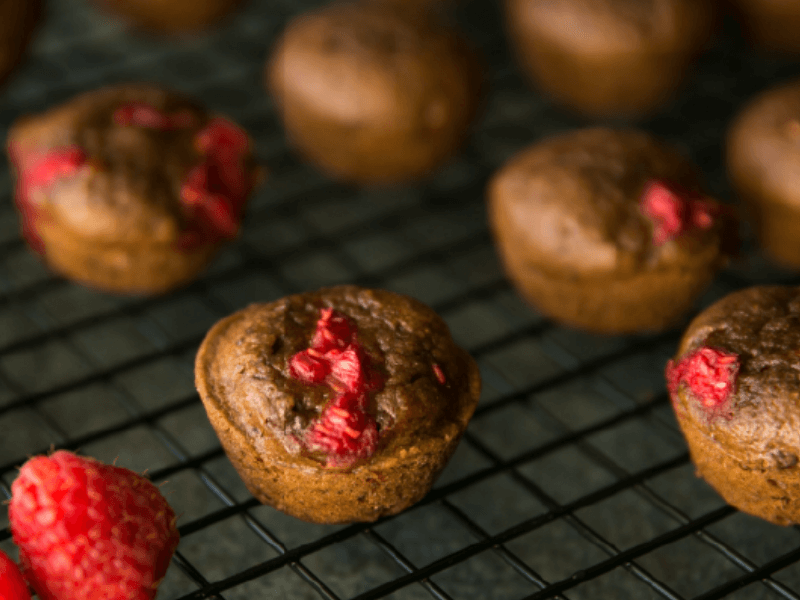 Some healthy high protein dark chocolate muffins