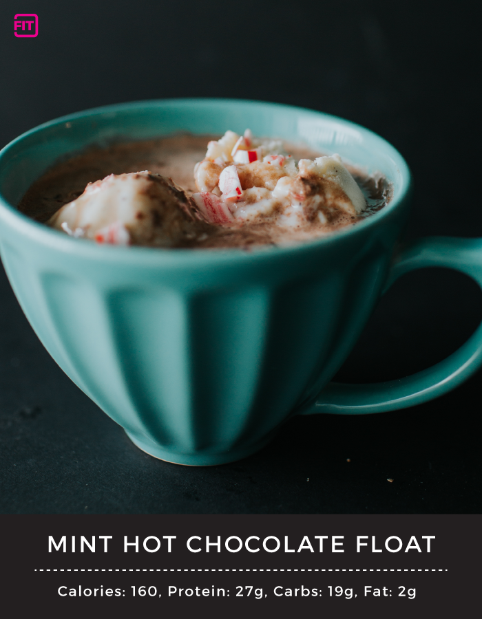 mint hot chocolate float