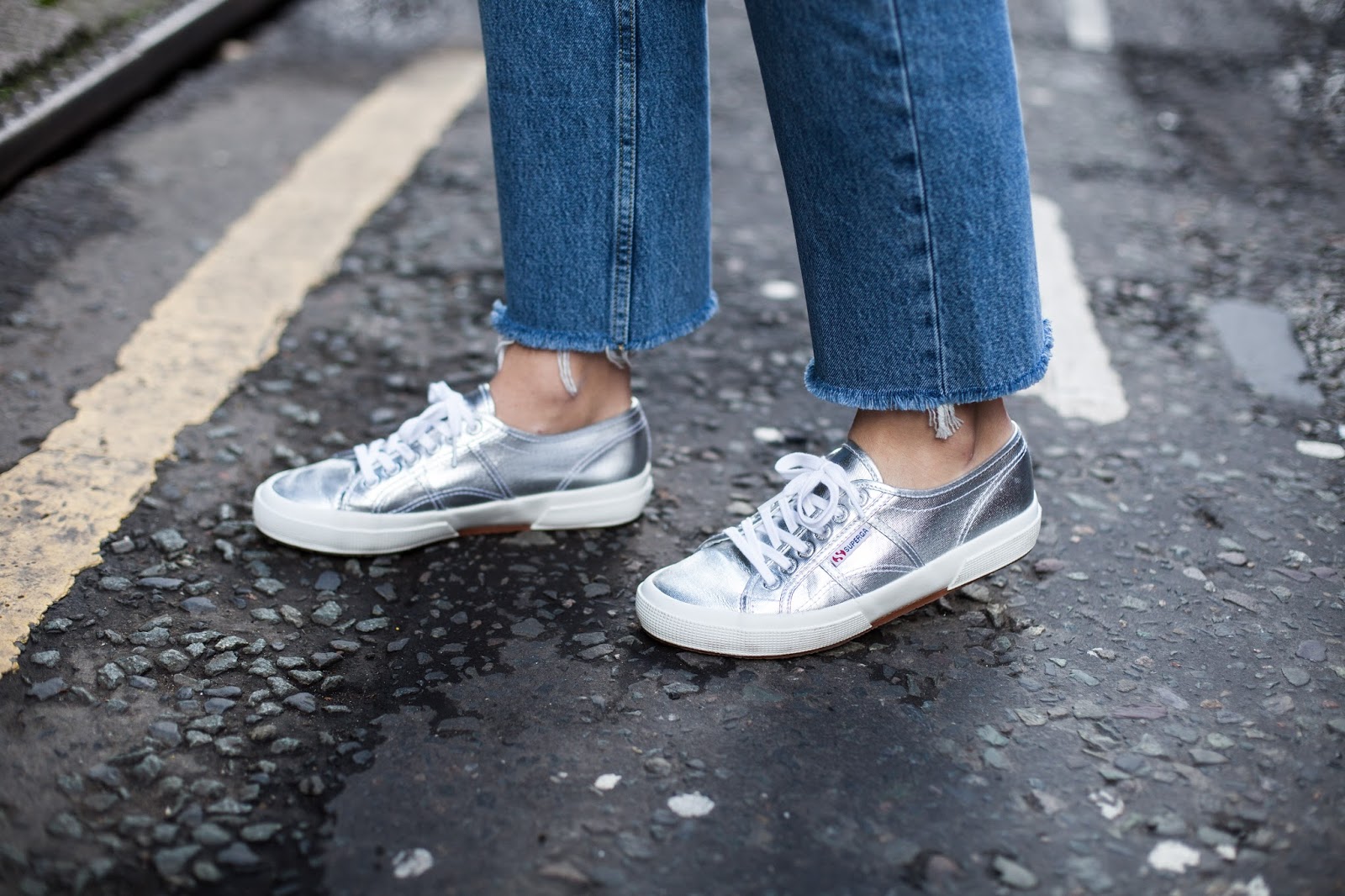 Superga 2024 silver flatforms