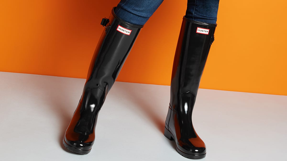 black mens hunter wellies