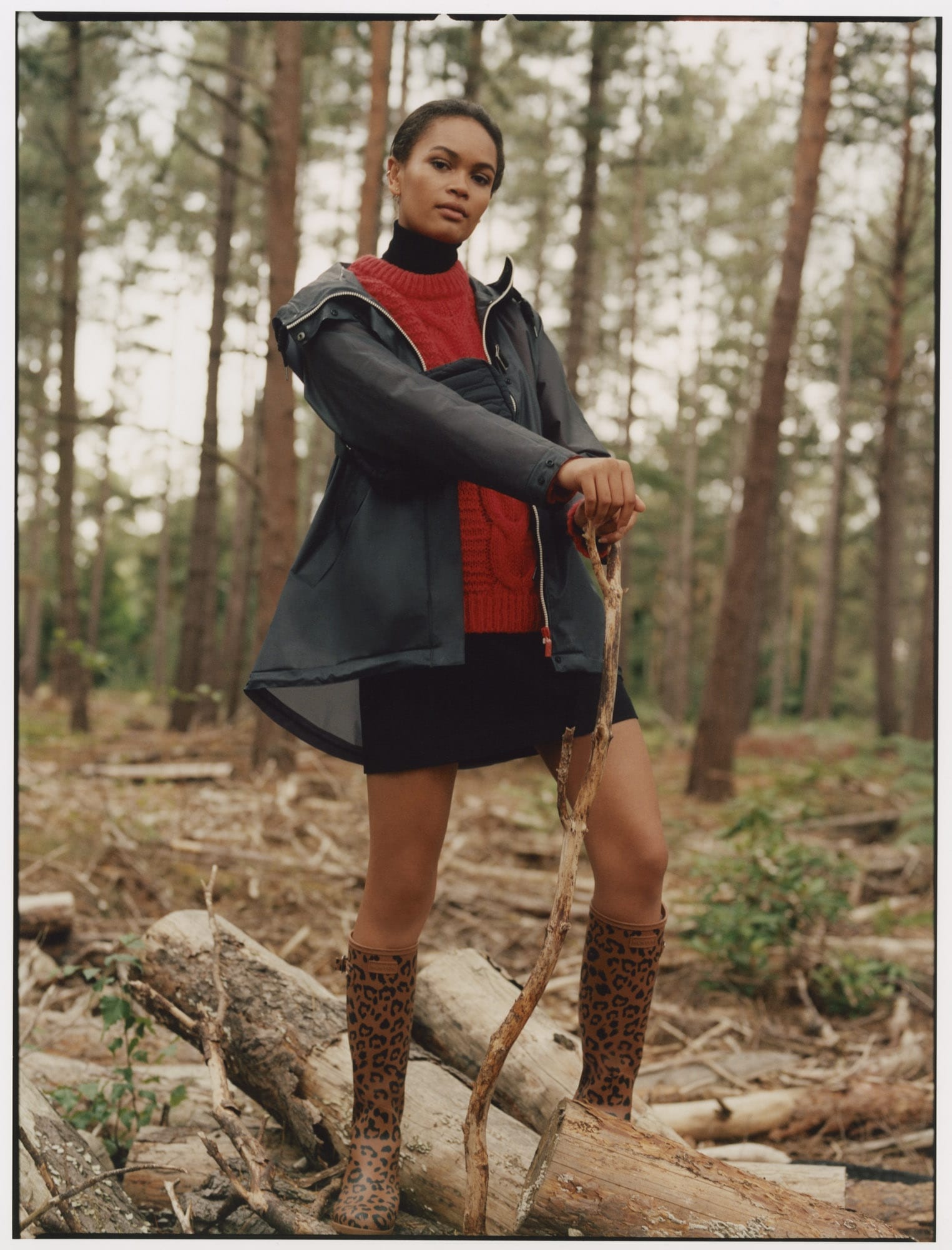 dress and wellies