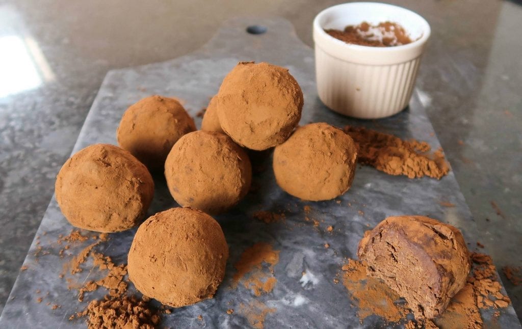 chocolate protein truffles