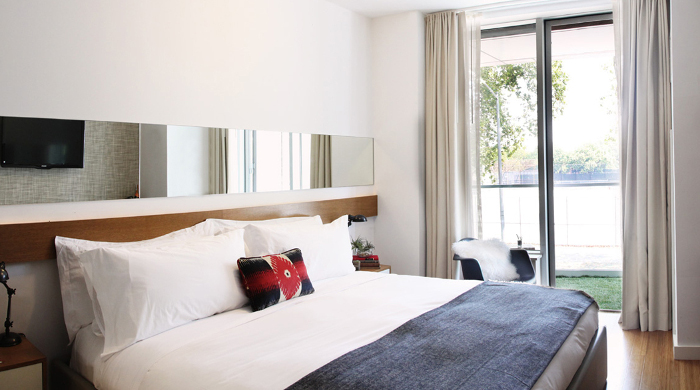 mccarren hotel and pool bedroom