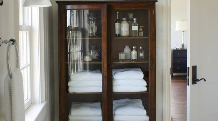 peaceful home - bathroom armoire