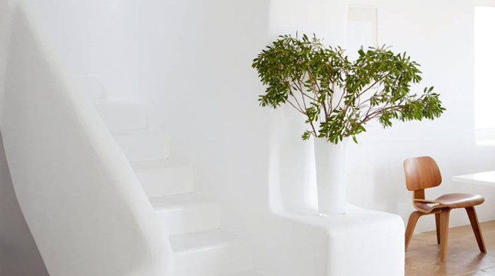 peaceful home - minimal white greek house
