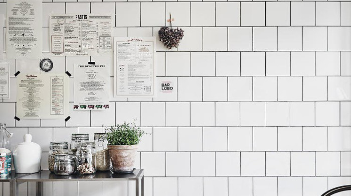 Hygge Swedish Apartment - Tiled Wall