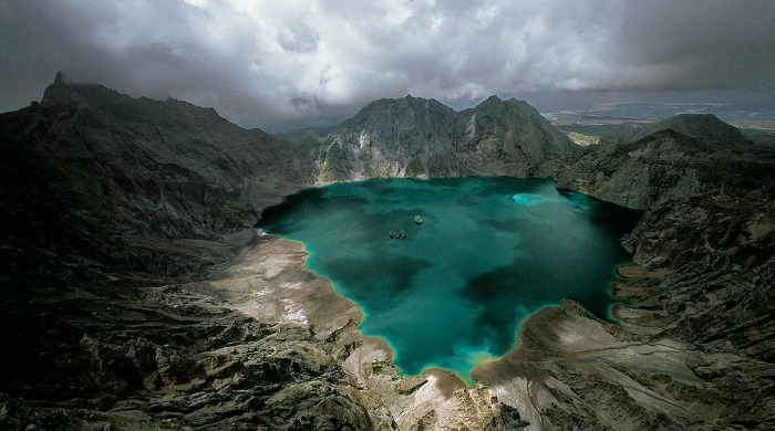 Yann Arthus Bertrand: a view of Mount Pinatubo, a volcano in the Philippines.