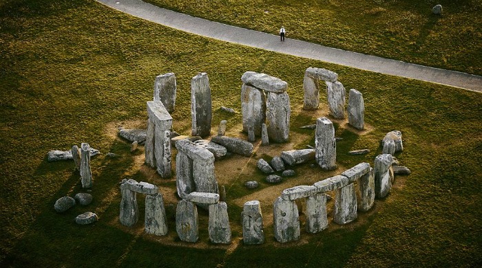 Yann Arthus Bertrand: a view of Stonehenge from above.