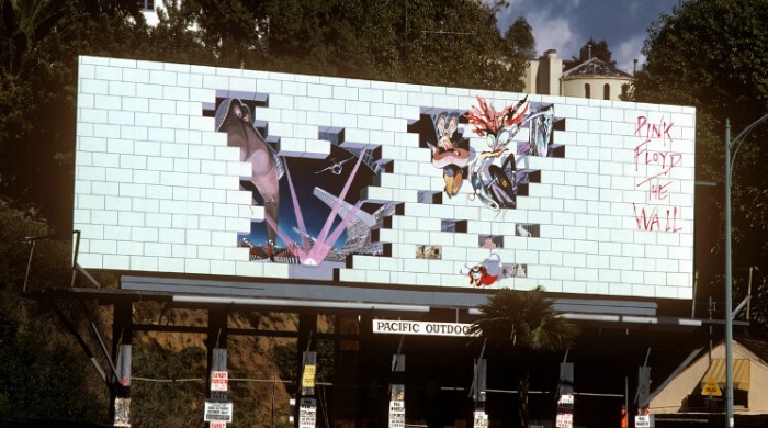 Rock 'n' Roll Billboards of LA's Sunset Strip: A billboard featuring Pink Floyd's 'The Wall' album.