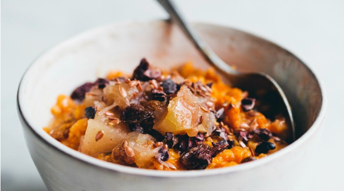 Breakfast Oatmeal Recipes: A bowl of carrot and rye oatmeal.