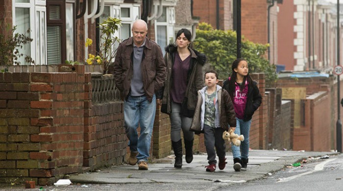 Dave Johns and Hayley Squires in 'I, Daniel Blake'.