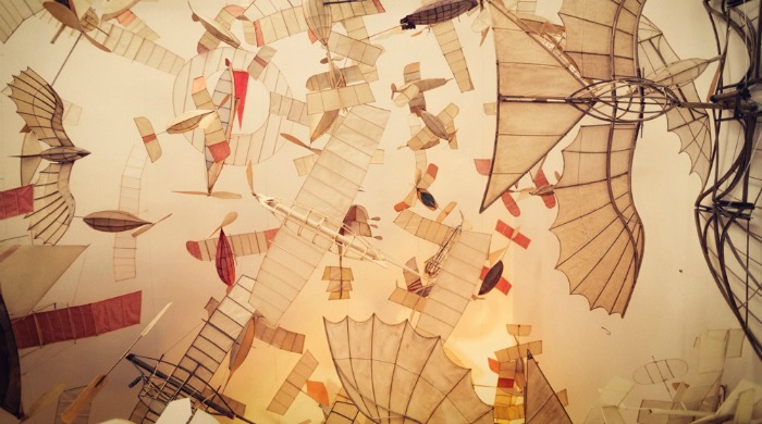 A room filled with Luigi Prina's flying boats.