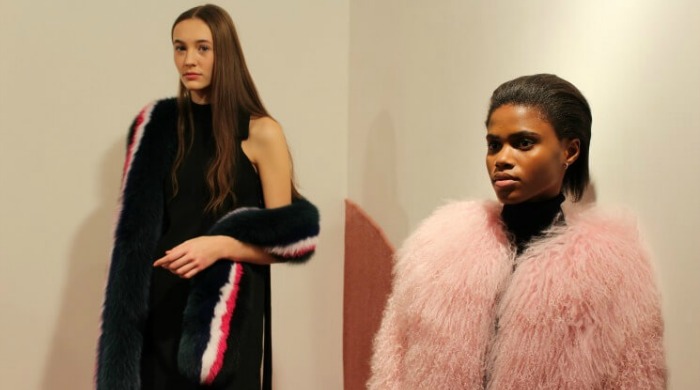 Models at the Charlotte Simone AW16 London Fashion Week show.