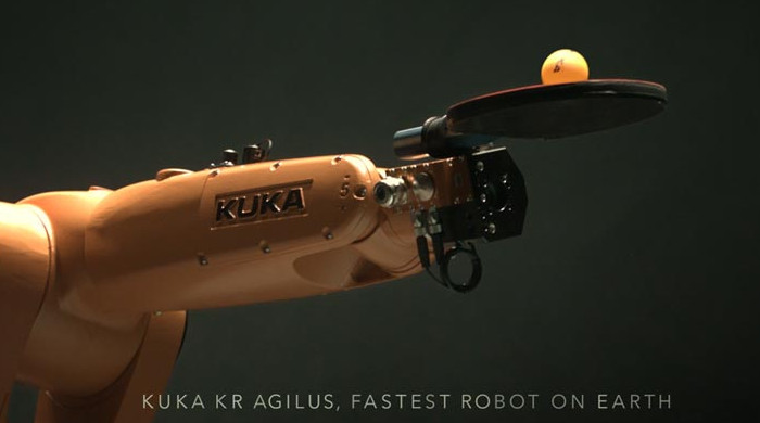 kuka fastest robot in the world ping pong