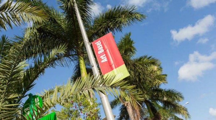 A sign for Art Basel Miami 2015.