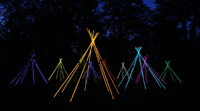 'Tepees' at Waddesdon Manor by Bruce Munro.