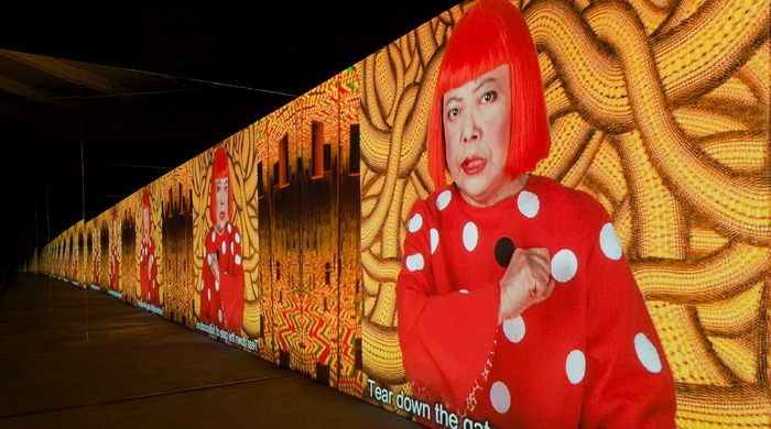 Part of Yayoi Kusama's 'I Who Have Arrived in Heaven' exhibition.