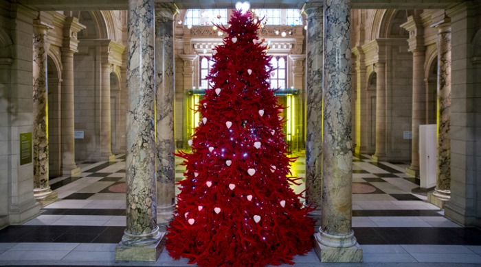 The V&A Christmas tree installation by Helen and Colin David.