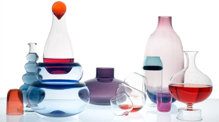 A collection of colourful glassware by Ilona Habben.