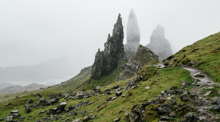 The Old Man of Storr in Scotland by Finn Beales.