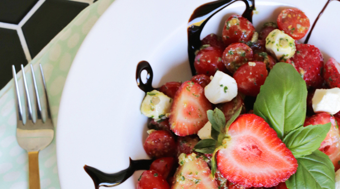 strawberry caprese salad