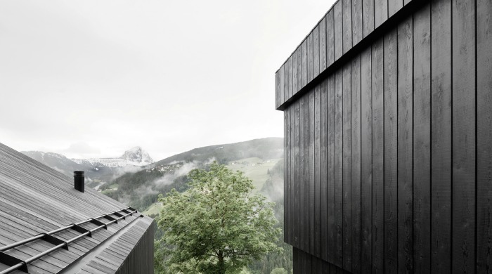 The roof of Wohnhaus Pliscia 13 by Pedevilla Architekten.