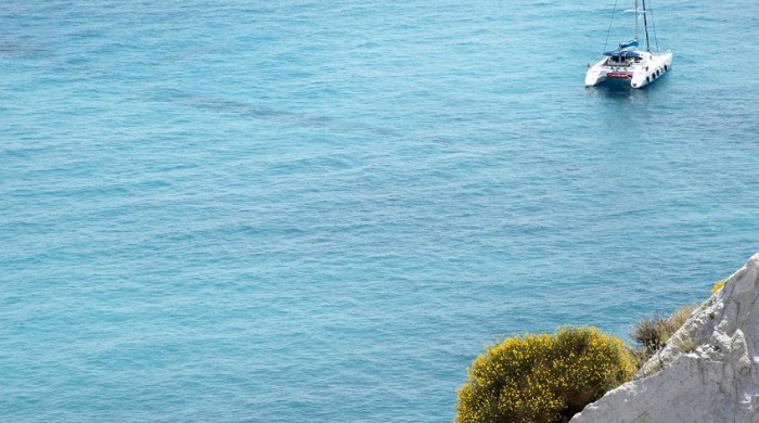 A view of the sea near the La Settima Luna Hotel, Lipari.