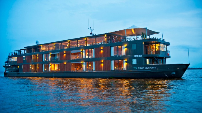 The Aqua Mekong cruise ship.