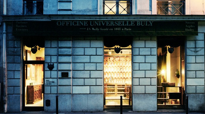 The outside of Buly 1803, a French pharmacy.