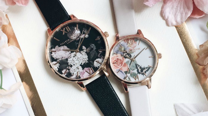 Two floral Olivia Burton watches.