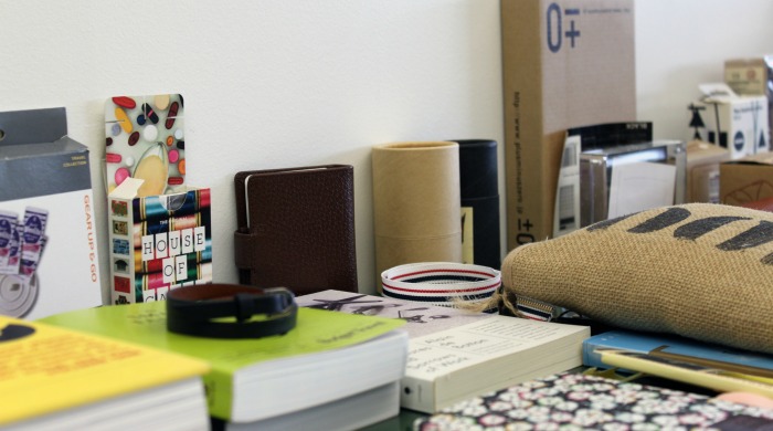 A selection of books and boxes at the Want les Essentiels de la Vie head office.