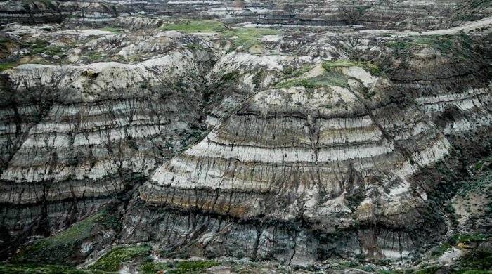 A large rock formation by Heather Grieve.