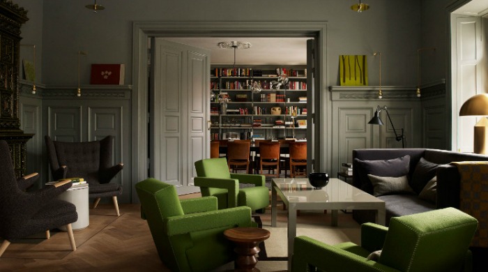 A lounge in the Ett Hem hotel, Stockholm.