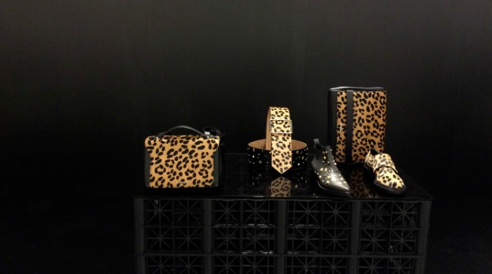 Alexander McQueen AW15 accessories in leopard print.