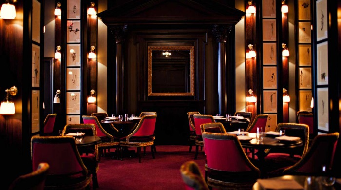 A dining area inside the NoMad Hotel, New York.