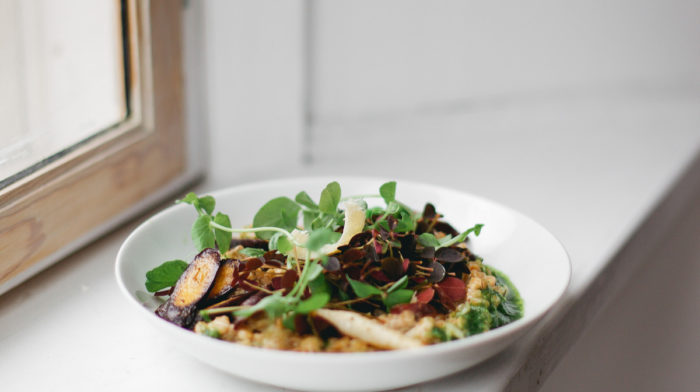 Pearled Spelt Risotto with Roasted Carrots