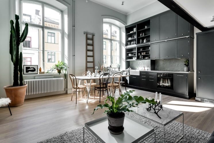 swedish apartment living room