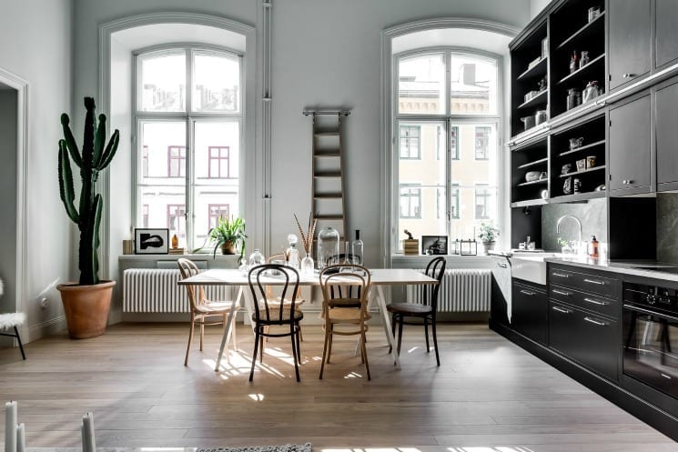 swedish apartment kitchen