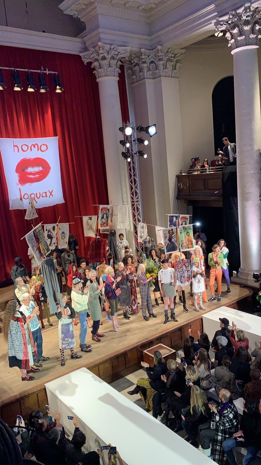 Vivienne Westwood protests climate change with Homo Loquax show at