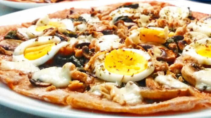Recept: Tuňáková fitness pizza